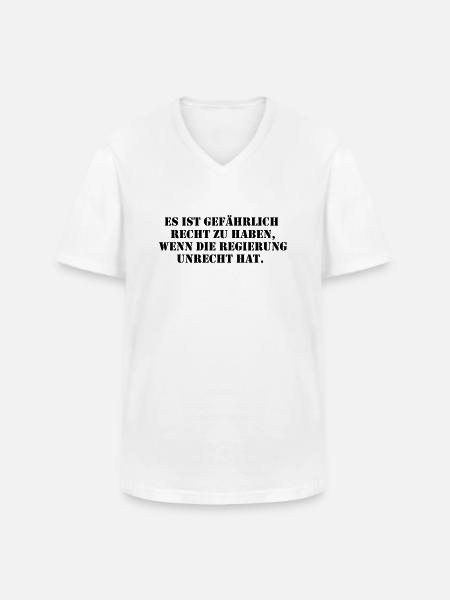 Es ist gefährlich Recht - Männer-T-Shirt mit V-Ausschnitt - Weiß