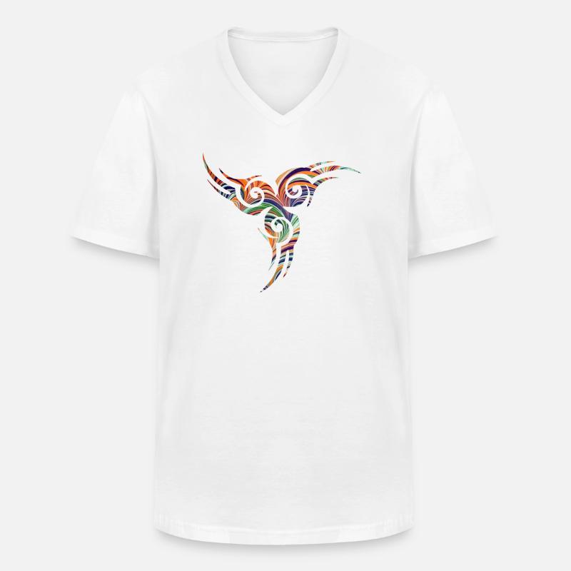 Celtic stmbol 17 e 7 - Men's V-Neck T-Shirt - white