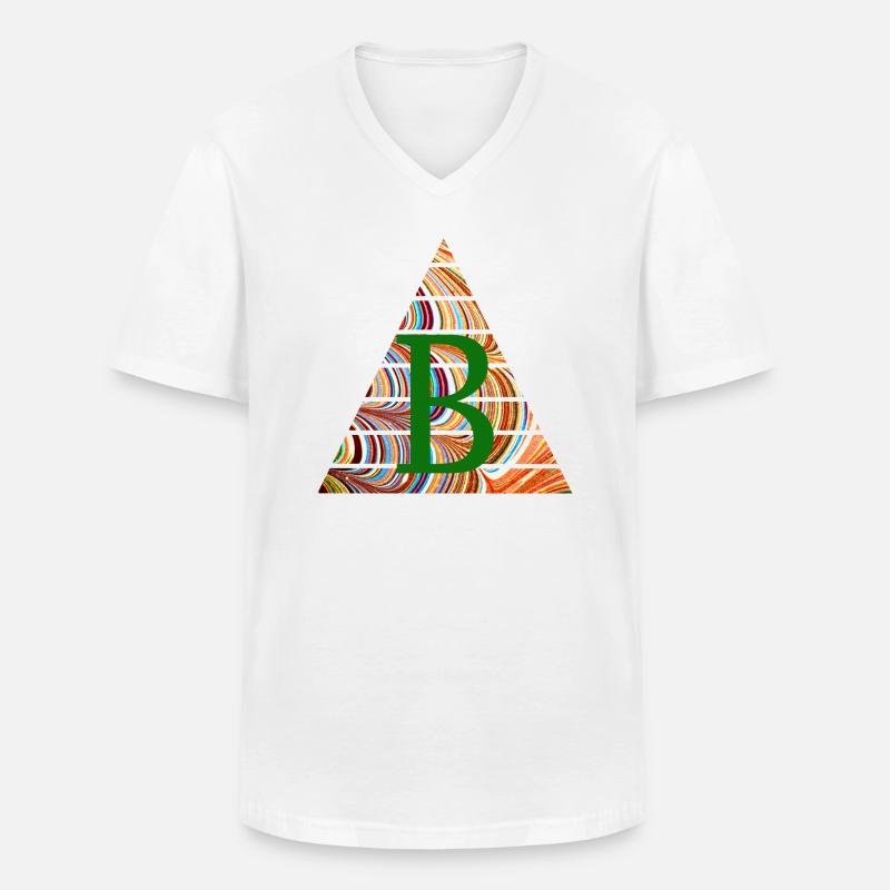 triangle e 56 b - Men's V-Neck T-Shirt - white