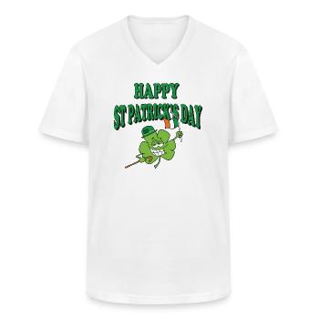 Glücklichen St Patrick Tag - Männer-T-Shirt mit V-Ausschnitt - Weiß - Vorne - AI Model Male 185 light (185cm)