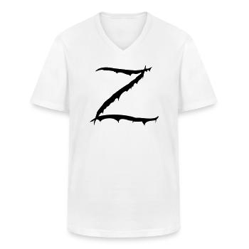 Z comme Zorro - T-shirt col V Homme - blanc - Devant - AI Model Male 185 light (185cm)