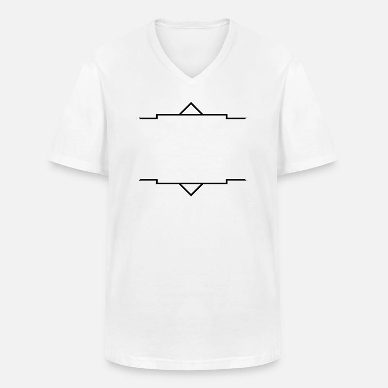 frame ornament (1c) - Männer-T-Shirt mit V-Ausschnitt - Weiß