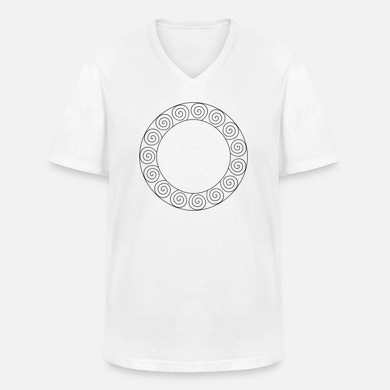 Rahmen Maya Keltisch eigenes Design - Männer-T-Shirt mit V-Ausschnitt - Weiß
