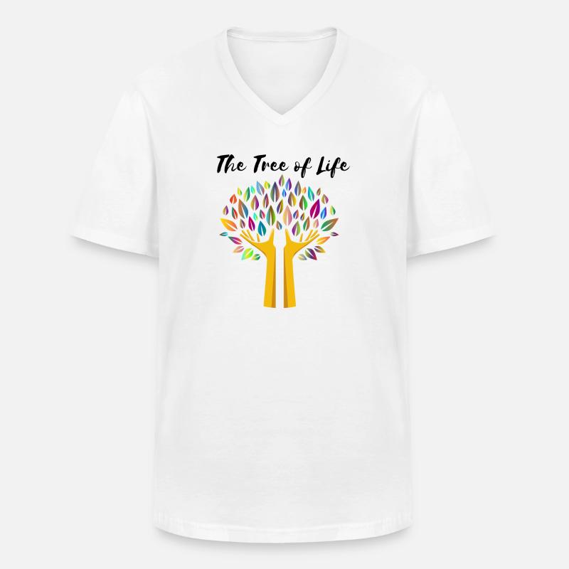 Der Baum des Lebens - Männer-T-Shirt mit V-Ausschnitt - Weiß