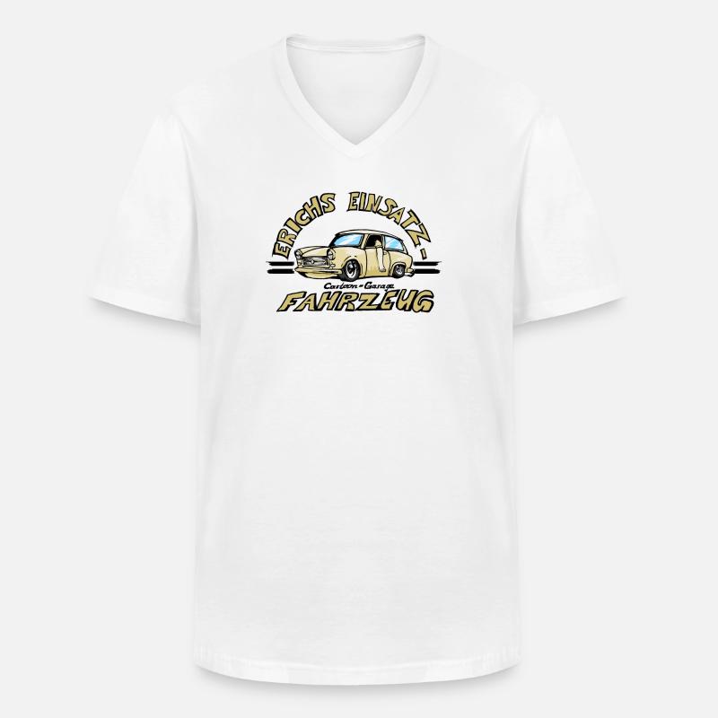 Erichs Universalpappe - Männer-T-Shirt mit V-Ausschnitt - Weiß