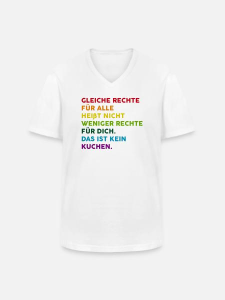 Gleiche Rechte für alle - Männer-T-Shirt mit V-Ausschnitt - Weiß