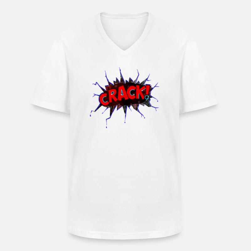 Riss! Comics - Männer-T-Shirt mit V-Ausschnitt - Weiß