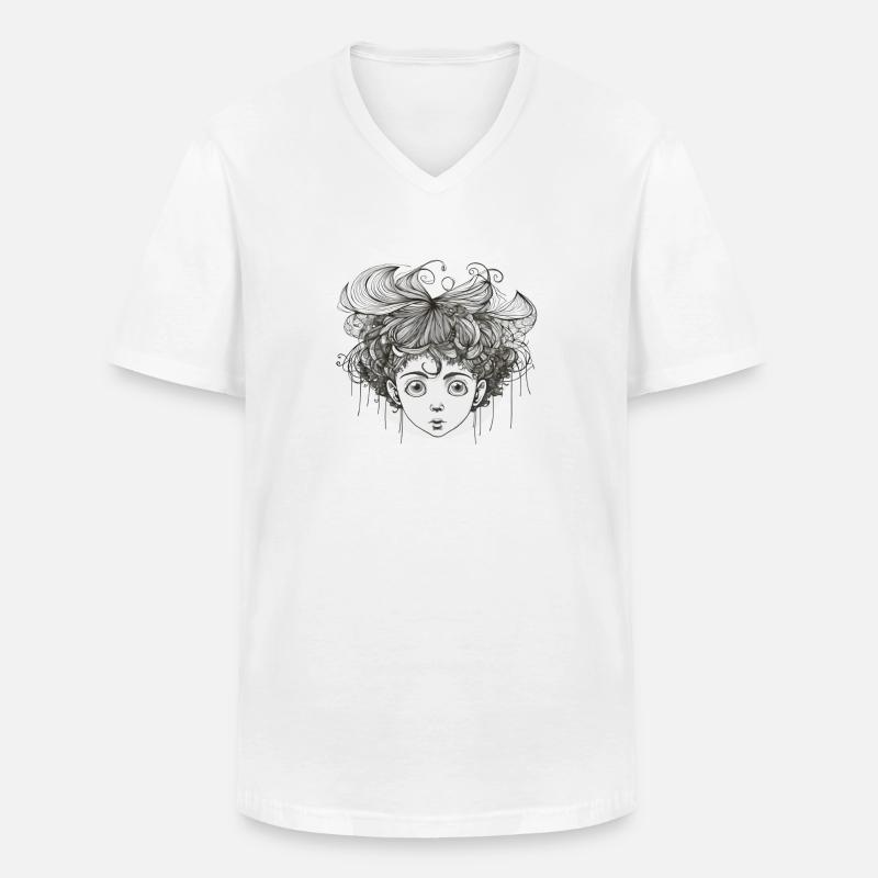 Fairy Fee Märchenwesen - Männer-T-Shirt mit V-Ausschnitt - Weiß