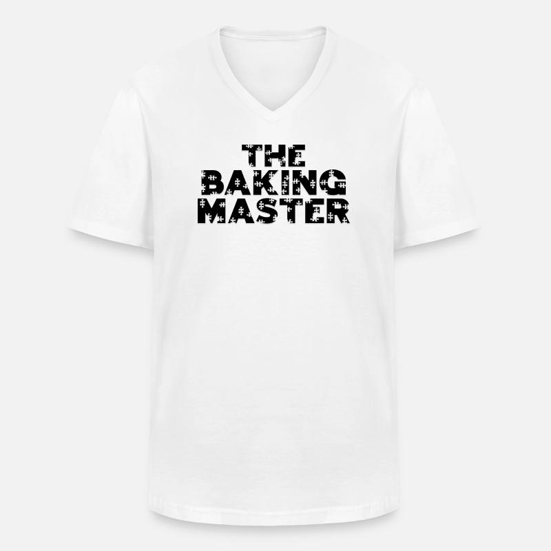The Snowy Baking Master - Männer-T-Shirt mit V-Ausschnitt - Weiß
