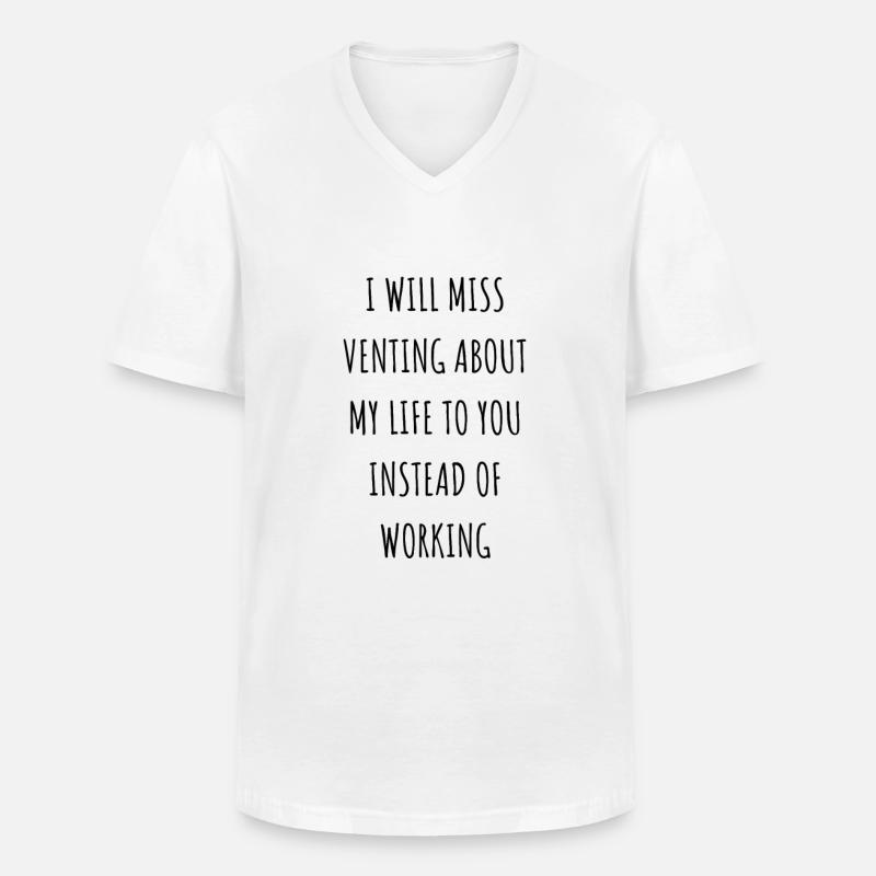 Mitarbeiter Abschiedsgeschenk / Mitarbeiter hinterlassen Geschenke - Männer-T-Shirt mit V-Ausschnitt - Weiß