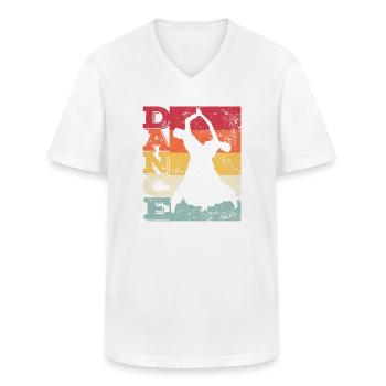 Gesellschaftstanz Wiener Walzer - Männer-T-Shirt mit V-Ausschnitt - Weiß - Vorne - AI Model Male 185 light (185cm)