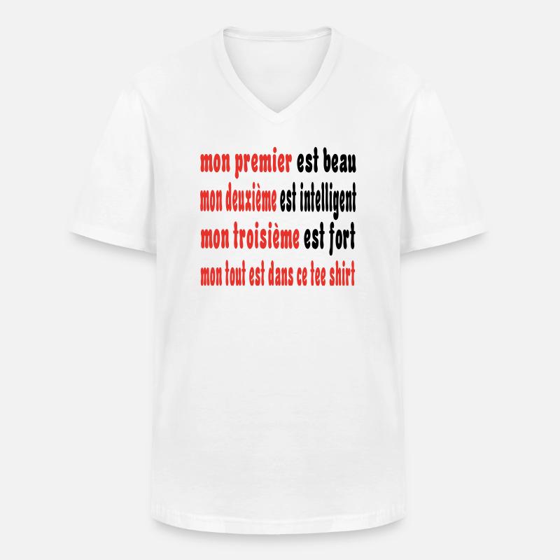 Das Beste - Männer-T-Shirt mit V-Ausschnitt - Weiß
