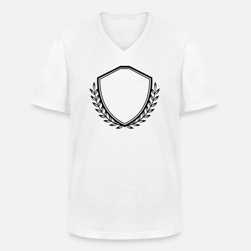 wappen crest - Männer-T-Shirt mit V-Ausschnitt - Weiß