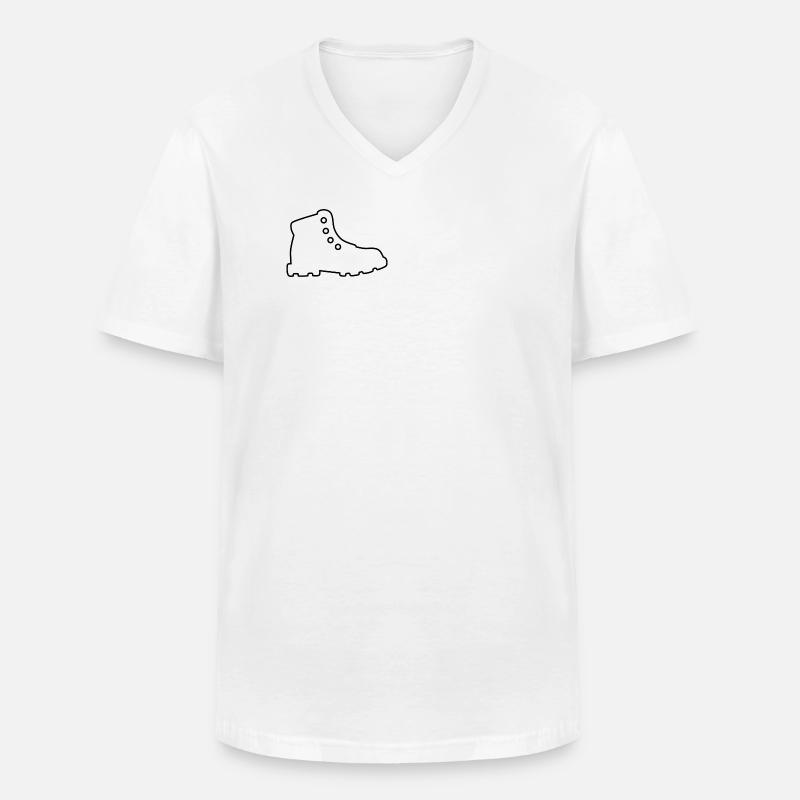 Wandschuh - schwarze Kontur - Männer-T-Shirt mit V-Ausschnitt - Weiß