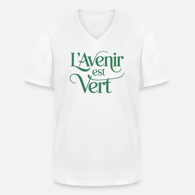 L'avenir est vert - T-shirt col V Homme - blanc