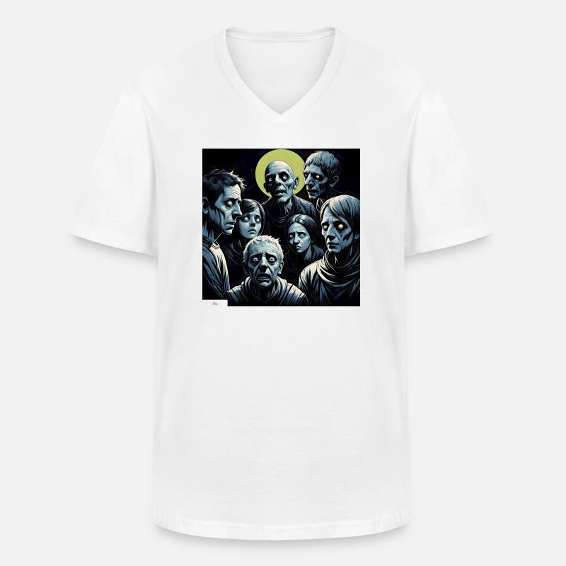 Düsterste Freunde - Männer-T-Shirt mit V-Ausschnitt - Weiß