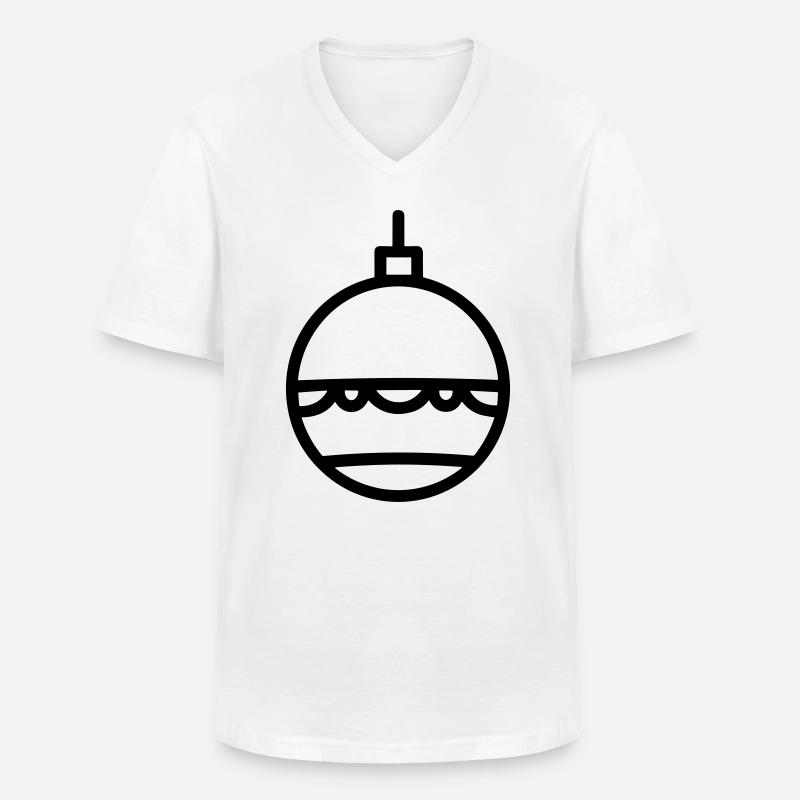 Weihnachtskugel - Männer-T-Shirt mit V-Ausschnitt - Weiß