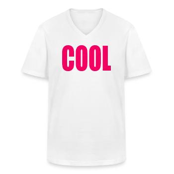 Cool - T-shirt col V Homme - blanc - Devant - AI Model Male 185 light (185cm)