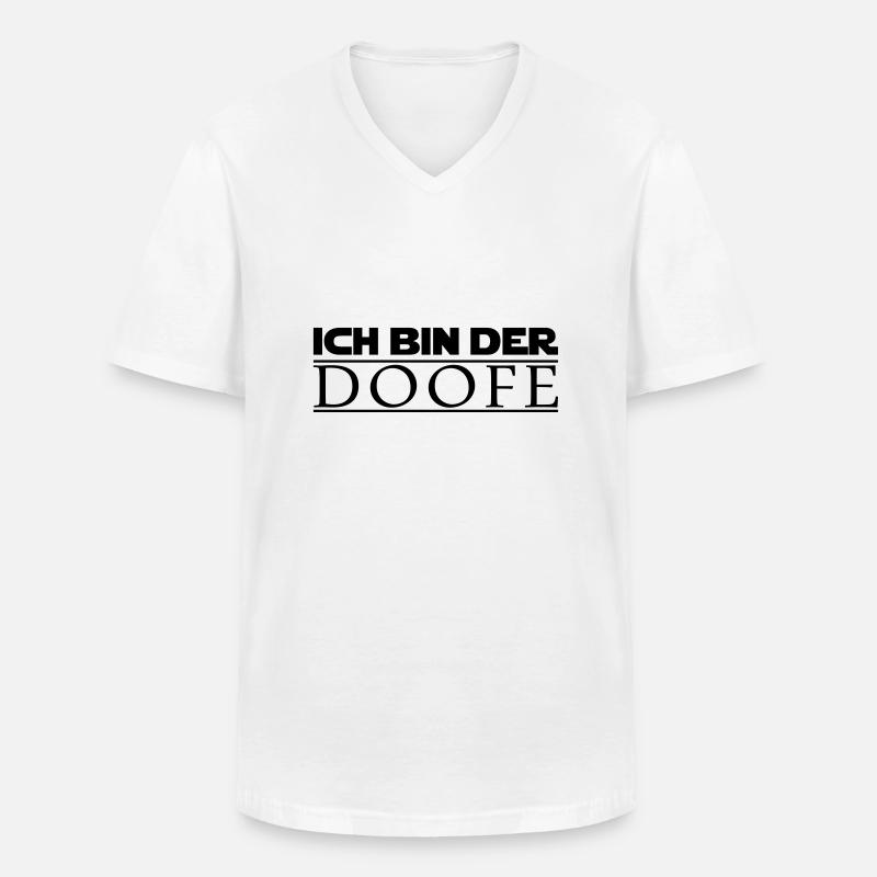 ich bin der doofe (jedi) - Männer-T-Shirt mit V-Ausschnitt - Weiß