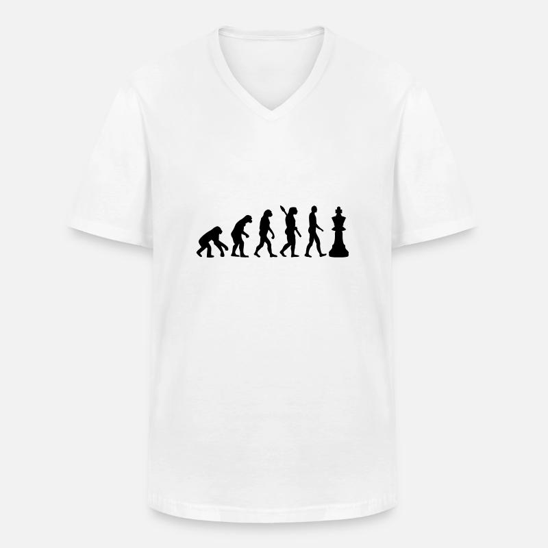 Schach - Männer-T-Shirt mit V-Ausschnitt - Weiß