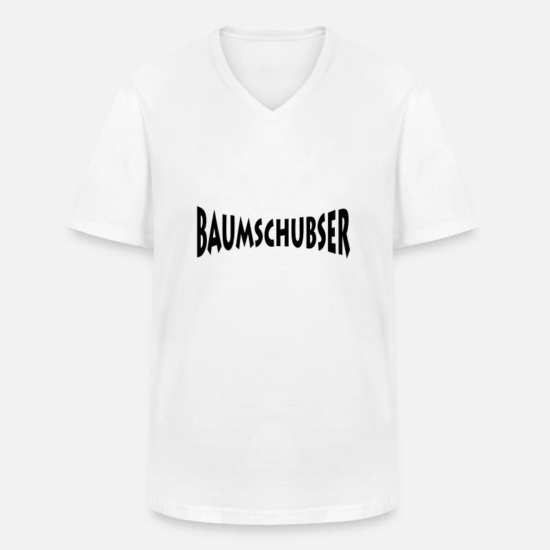 Baumschubser - Männer-T-Shirt mit V-Ausschnitt - Weiß
