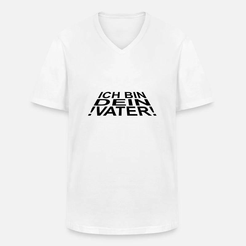 ICH BIN DEIN VATER - Männer-T-Shirt mit V-Ausschnitt - Weiß