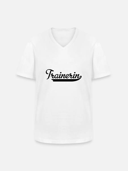 Trainerin - Männer-T-Shirt mit V-Ausschnitt - Weiß