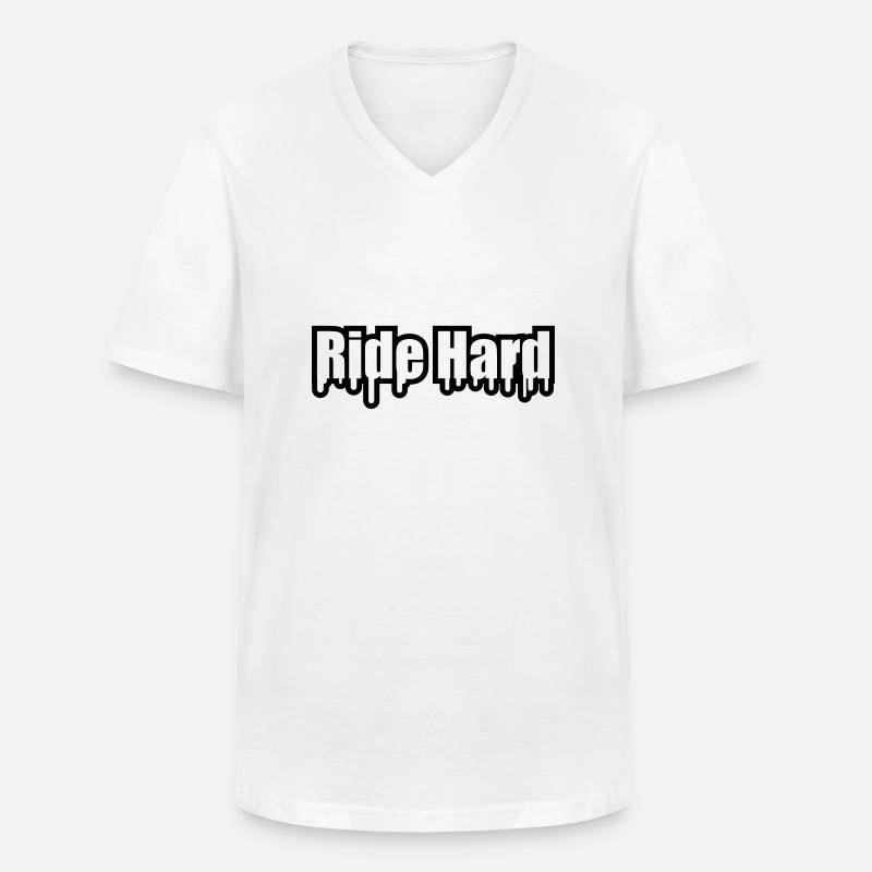 Ride Hard Graffiti - Männer-T-Shirt mit V-Ausschnitt - Weiß