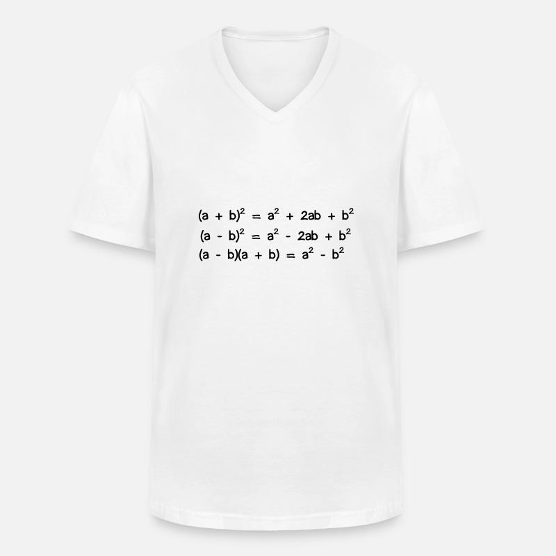 Binomische_Formeln - Männer-T-Shirt mit V-Ausschnitt - Weiß