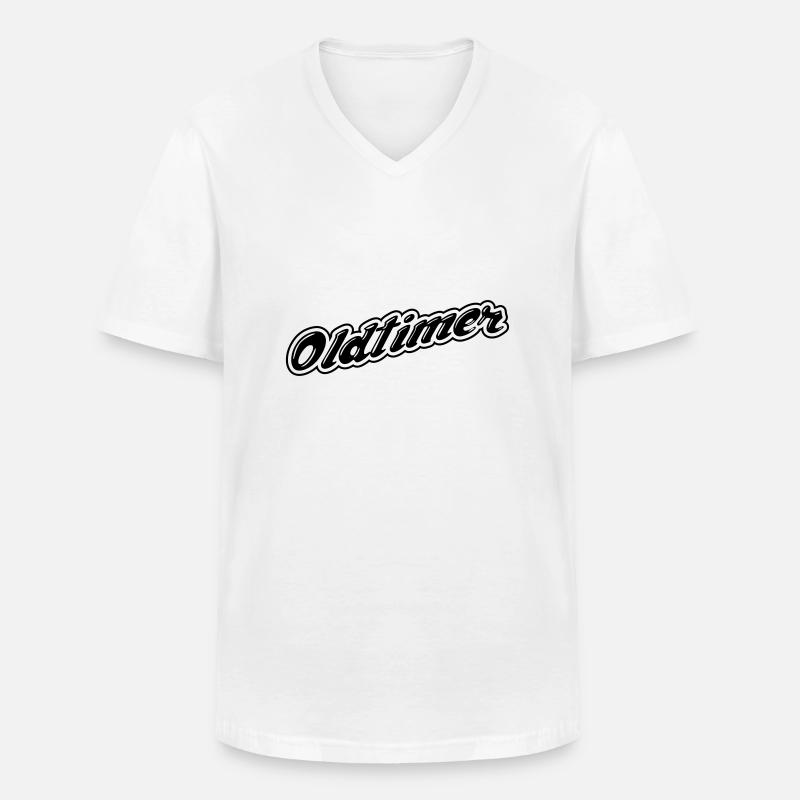 Oldtimer - Männer-T-Shirt mit V-Ausschnitt - Weiß