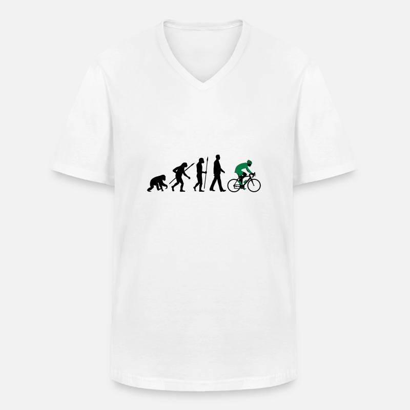 evolution_radfahrer_052012_d_2c - Men's V-Neck T-Shirt - white