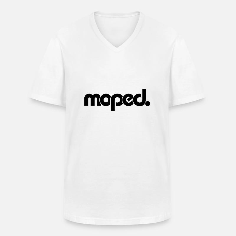 moped. - Männer-T-Shirt mit V-Ausschnitt - Weiß