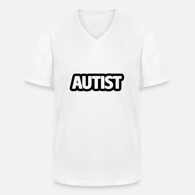 autist - Männer-T-Shirt mit V-Ausschnitt - Weiß
