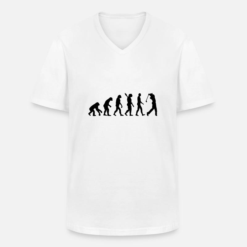 Evolution Golf - Men's V-Neck T-Shirt - white
