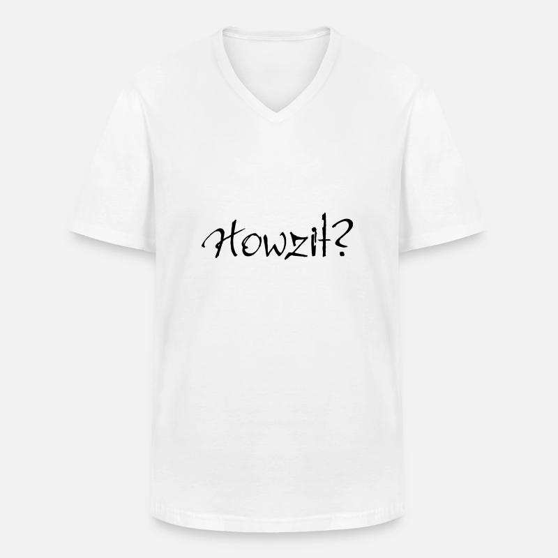 Howzit? - Männer-T-Shirt mit V-Ausschnitt - Weiß