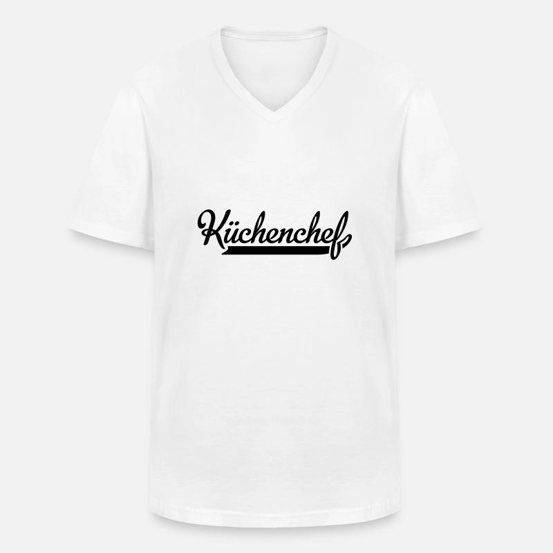 Küchenchef - Männer-T-Shirt mit V-Ausschnitt - Weiß