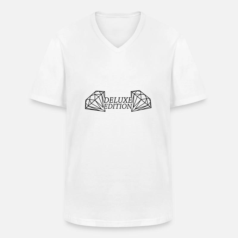 deluxe_edition - Männer-T-Shirt mit V-Ausschnitt - Weiß