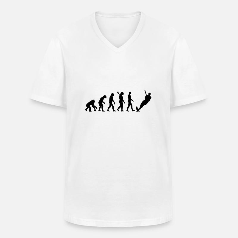 Evolution Water ski - Men's V-Neck T-Shirt - white