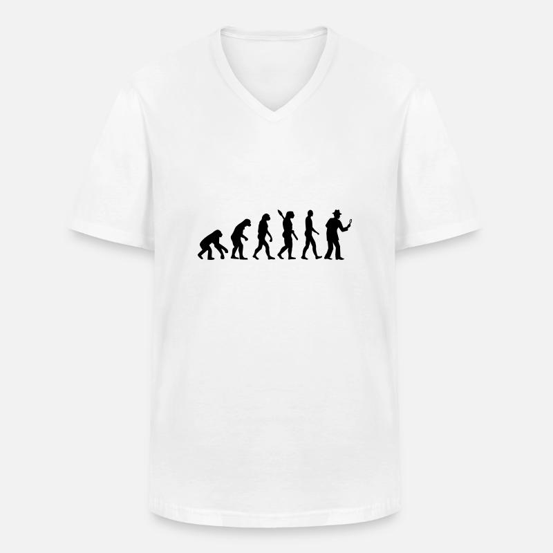 Detektiv - Männer-T-Shirt mit V-Ausschnitt - Weiß