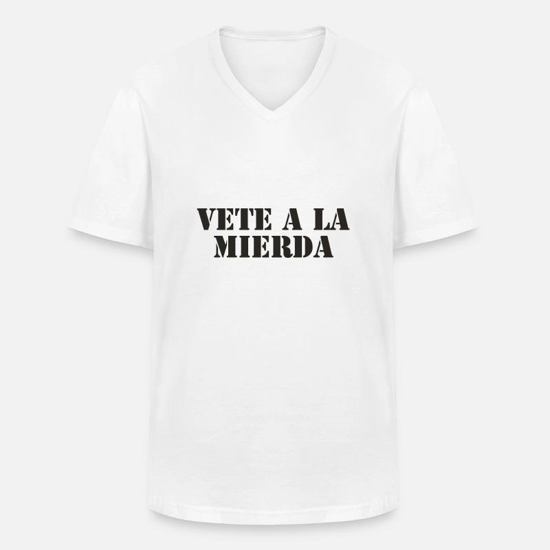 Spanisch Spruch spanische Sprache - Männer-T-Shirt mit V-Ausschnitt - Weiß
