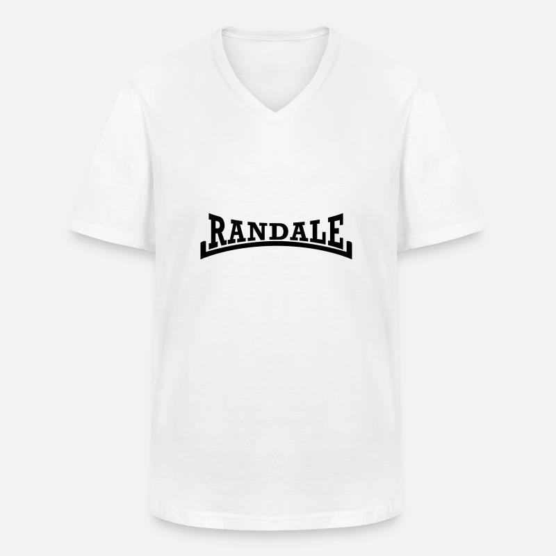 Randale Style - Männer-T-Shirt mit V-Ausschnitt - Weiß