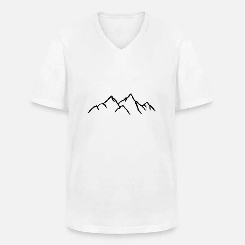 Schöne Berg Landschaft - Männer-T-Shirt mit V-Ausschnitt - Weiß