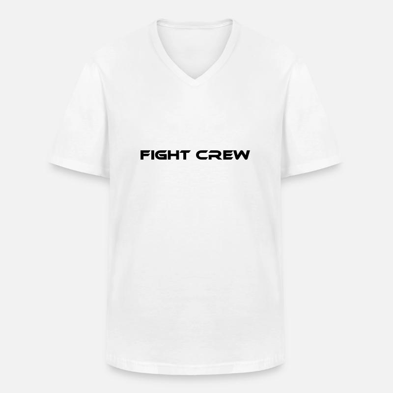 Fight Crew - Männer-T-Shirt mit V-Ausschnitt - Weiß