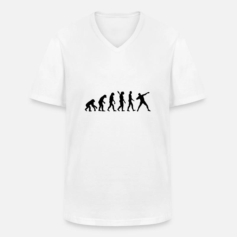 Kugelstoßen - Männer-T-Shirt mit V-Ausschnitt - Weiß