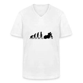 Speedway - Men's V-Neck T-Shirt - white - Front - AI Model Male 185 light (185cm)