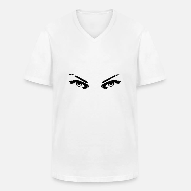 eyes 01 - Männer-T-Shirt mit V-Ausschnitt - Weiß