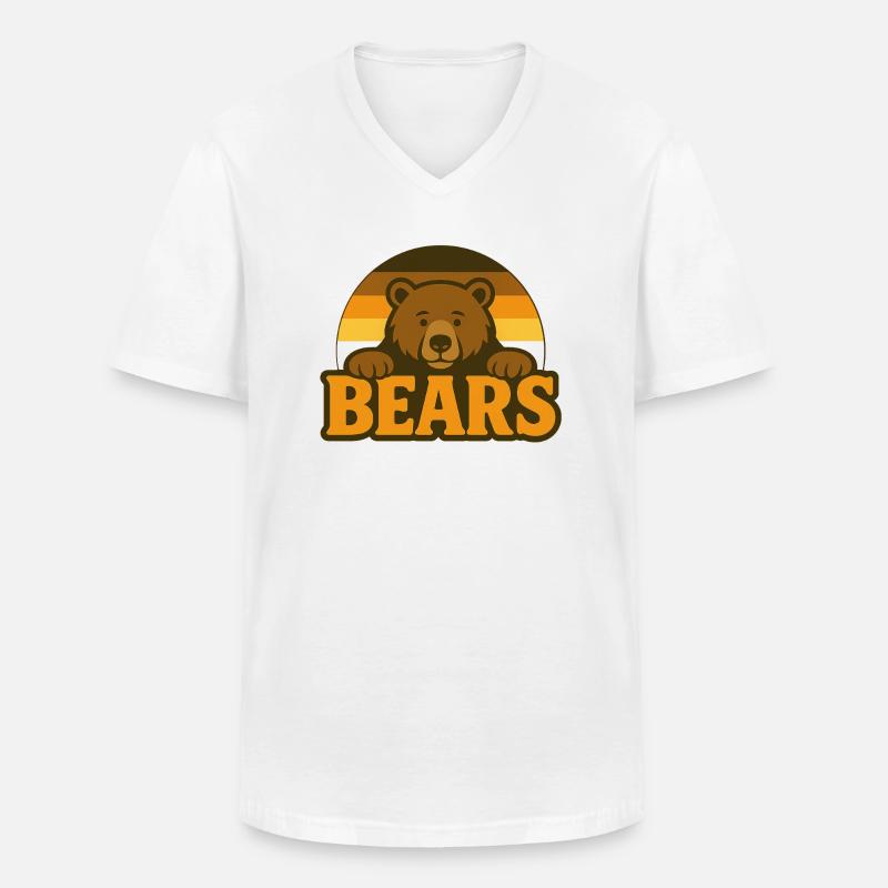 Bears Bearflag Pride Outfit - Männer-T-Shirt mit V-Ausschnitt - Weiß