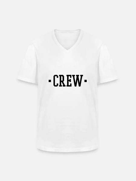 CREW - Männer-T-Shirt mit V-Ausschnitt - Weiß