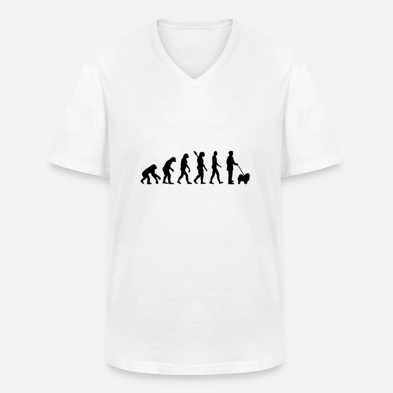 Chow-Chow - Männer-T-Shirt mit V-Ausschnitt - Weiß