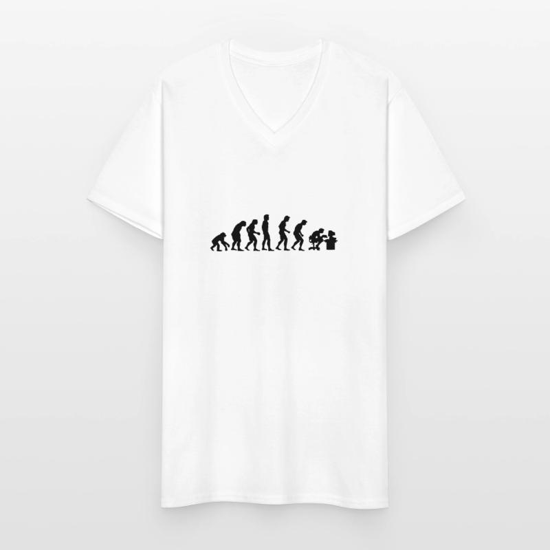 evolution Men's V-Neck T-Shirt